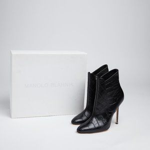 Manolo Blahnik Snakeskin Boots